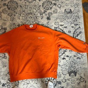 Orange Champion Crewneck sweatshirt